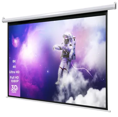Produktbild von celexon basic Motor-Leinwand 100" | 200x150 cm 4:3 | elektrische Full-HD 4K Beamer-Leinwand für Heimkino oder Büro-Präsentationen | geeigent zur Deckenmontage oder Wandmontage | inkl. Fernbedienung