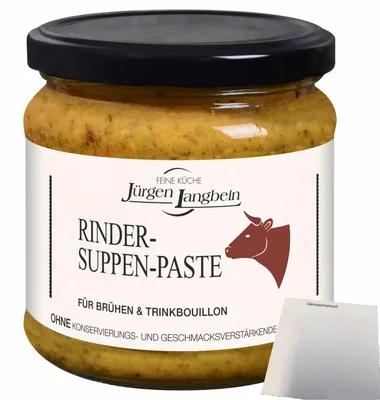 Produktbild von Jürgen Langbein Rindfleisch Suppenpaste (400g Glas) + usy Block
