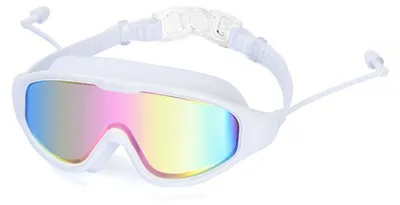 Produktbild von INF Schwimmbrille für Erwachsene, großes Gestell, 180° Weitwinkel, Antibeschlag & UV-Schutz, Silikon+PC, mit Aufbewahrungsbox