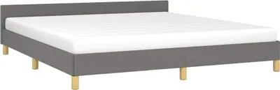 Produktbild von vidaXL Bettgestell ohne Matratze Dunkelgrau 160x200 cm Stoff