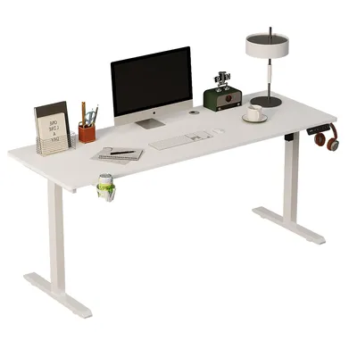 Produktbild von Elektrischer Schreibtisch, höhenverstellbar, weiß, 160 x 80 cm, modern, 72–118 cm