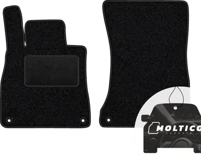 Produktbild von moto-MOLTICO Vorne Fußmatten Auto Velours Autoteppiche Schwarz Automatten Set 2-teilig passend für Mercedes-Benz S-Klasse W222 lang 2014-2020