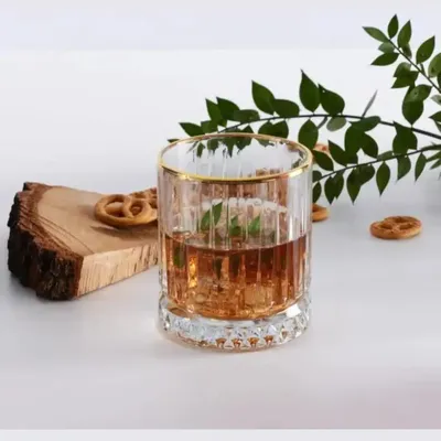 Produktbild von Pasabahce - Trinkgläser - Elysia - goldener Rand - transparent - Set von 4