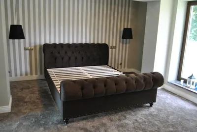Obrázek produktu pro Postel Chesterfield design hotelové postele 180x200cm ložnice kůže sametová