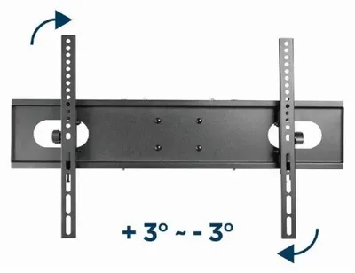Zdjęcie produktu dla Gembird WM-70ST-01, 200 x 200 mm, 600 x 400 mm, 0 - -20°, 60 - -60°, Plastik, Stal, Czarny