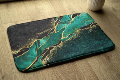 Obrázek produktu pro Koupelnová předložka - Koberec do koupelny - Absorpční rohožka Sprchové koberce - 75x45 cm - Barevná abstrakce