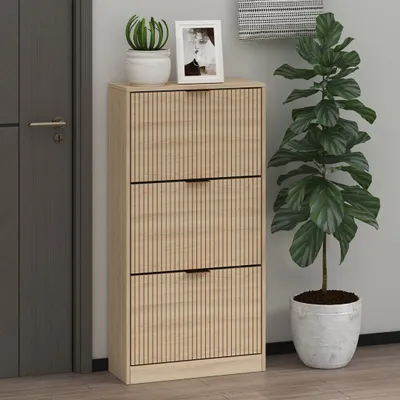 Produktbild von Milton & Oldbrook Schuhschrank Lucca – 3 Ebenen Beige
