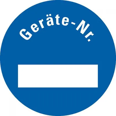 Produktbild von Dreifke® Aufkleber I Inventaretikett Geräte-Nr., blau, Dokumentenfolie, selbs...