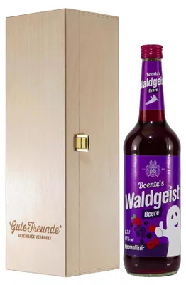 Produktbild von Boente Waldgeist Beerenlikör mit Geschenk-Holzkiste