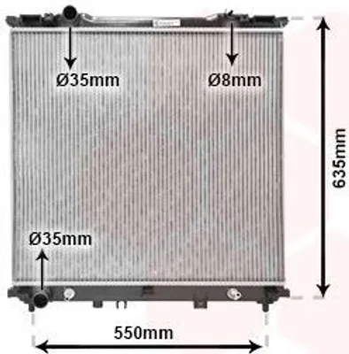 Produktbild von VAN WEZEL 83002057 Kühler Wasserkühler Motorkühler für KIA SORENTO I (JC)