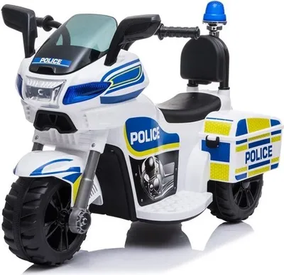 Produktbild von Kinder Elektro-Motorrad Polizei TR1912 | 6V | Sound & Licht | Weiß