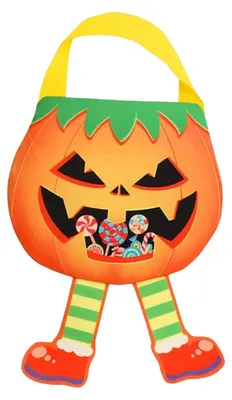 Produktbild von Wiederverwendbare Halloween-Tasche mit Kürbis- und Zwergenmotiv