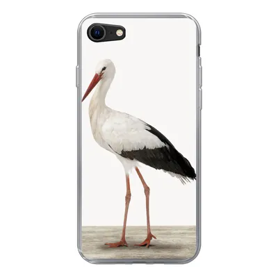 Produktbild von MuchoWow® Handyhülle Schutzhülle Hülle für iPhone 7 Storch - Vogel - Tiere - Jungen - Kinder - Mädchen Silikon Softcase Handy Hülle - Kartenhalter