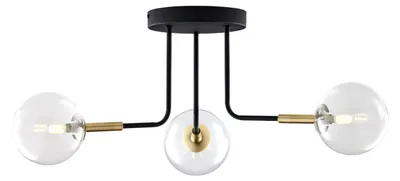 Productafbeelding van Plafondlamp BURANO, zwart-goud, 3xG9x8W, metaal, afmetingen: 31x70x70cm, IP20, Jupiter