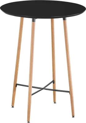 Obrázok produktu pre Kondela Okrúhly barový stôl Imam - čierna / dub