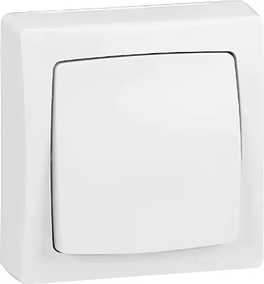 Image de Interrupteur va-et-vient apparent Legrand Oteo 10 A IP31, blanc ultra, avec bornes à vis, 1 pièce.