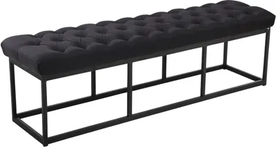 Produktbild von Sitzbank Amun Stoff Schwarz 150 cm schwarz