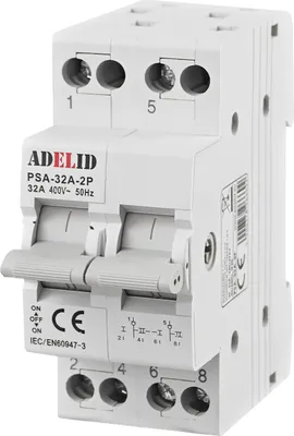 Produktbild von Wahlschalter-Umschalter 1-0-2 32A Reiheneinbau 2-polig