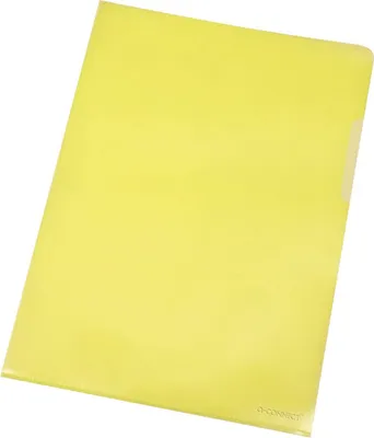 Image de Q-Connect® KF00308 Pochette transparente - A4, 120 mym, grainé jaune, 100 pièces