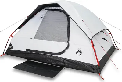 Produktbild von vidaXL Kuppel-Campingzelt 4 Personen Weiß Dunkel Wasserdicht