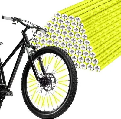 Produktbild von Fietsen Reflektoren - 48 Stück - Gelb - Einfache Montage - Sicherheit - Geeignet für alle Standard Fahrräder