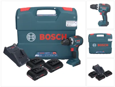 Produktbild von Bosch Akku-Bohrschrauber GSR 18V-55 Professional 18Volt blau/schwarz 3x Li-Ion Akku (0615A5002P)