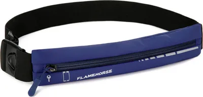Produktbild von FLAMEHORSE Schmaler Laufgürtel, Sport-Hüfttasche für Männer und Frauen, Lauf-Telefonhalter-Packs mit reflektierendem Streifen, Hüfttasche, dunkelblau