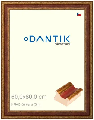 Obrázek produktu pro DANTIK rámeček 60x80 | HRAD červená (Plexi Čiré)
