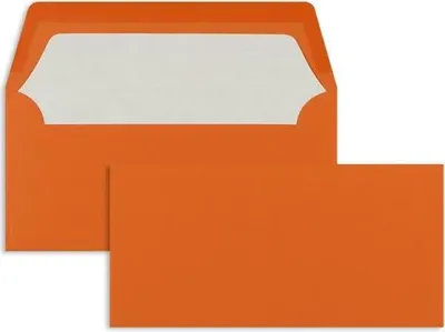 Produktbild von Briefumschläge DINlang 100g/qm gummiert VE=100 Stück orange