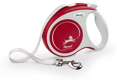 Imagen del producto de Correa flexible Comfort Plus Xs de 3 metros, color rojo. Color: rojo. Talla única