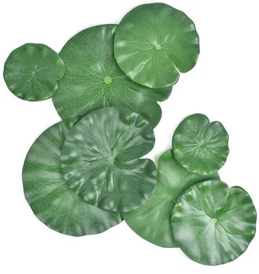 Produktbild von Set von 8 Kunststoff-Lotusblättern für Garten- und Teichdekoration