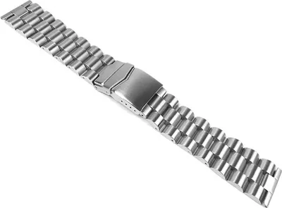 Produktbild von Uhrenarmband Edelstahl Massiv silbern matt Minott  24317S, Stegbreite:20mm