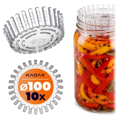 Produktbild von KADAX Gärgewicht für Einmachgläser "Altedo", Kunststoff Gärdeckel, Küchenzubehör, 100 mm, 10 Stück