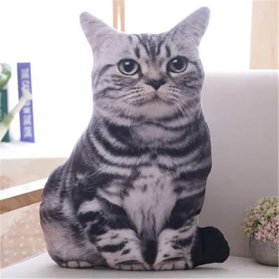 Katzenkissen mit waschbarem Bezug, 50 cm, weich, dekorativ
