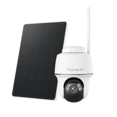 Produktbild von Reolink Argus PT Ultra + Solarpanel, 4K 8MP Akku Überwachungskamera Aussen, 2,4/5GHz WiFi, Pan & Tilt, Farbnachtsicht, Smarte Erkennung, 2-Wege-Audio