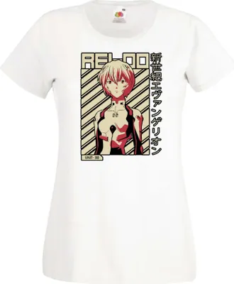 Immagine prodotto di Maglietta da donna Anime Manga Neon Anime Genesis Manga Evangelion Rei Ayanami 03 Ayanami, Lady M , Blanc