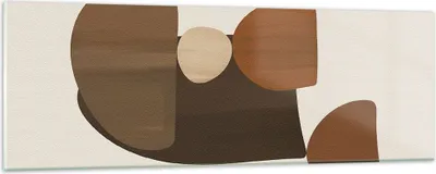 Produktbild von Bilder auf glas - Einteilig - Abstraktion Braun Minimalismus - 90x30cm - Glasbilder - Wandbilder - Bilder - Wanddekoration aus Glas - Glas Bilder - Wandbild auf Glas - GAB90x30-4212