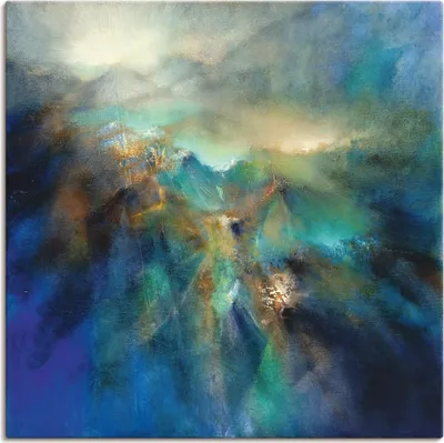 Produktbild von ARTland Leinwandbild Über allen Gipfeln Größe: 100x100 cm