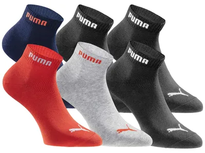 Produktbild von PUMA Quartersocken 18 Paar Pack Damen Herren Black Blue Red 43 46 – Größe 43-46