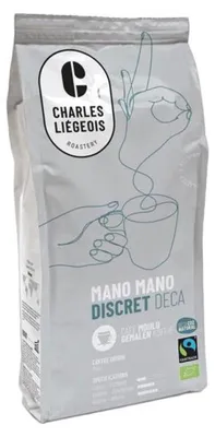 Image de Café moulu décaféiné Charles Liégeois Mano Mano Discret Déca, 250 g