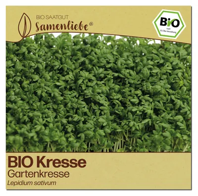 Produktbild von Samenliebe  Kresse Samen | Gartenkresse & Küchenkraut - kleinblättrig - samenfestes  Saatgut