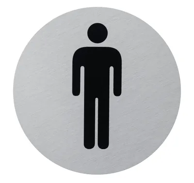 Produktbild von Aluhinweisschild Ø 75mm WC Herren