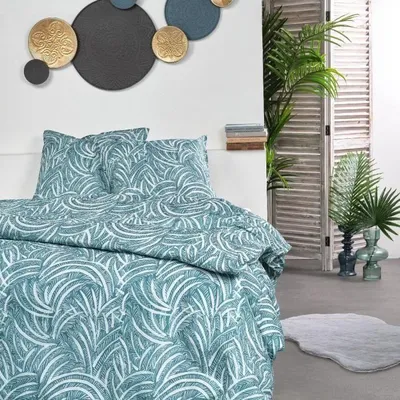 Produktbild von Bettwäsche-Set Today Sunshine, 260x240 cm, 63x63 cm Kissenbezüge, 100% Baumwolle, Blau, Andere Motive