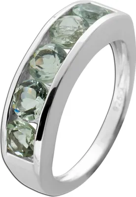 Produktbild von Amethyst Ring Silber 925 nat grüne Amethyst Edelsteine 2.65ct 18