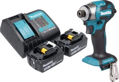 Produktbild von Makita DTD 173 ST Akku Schlagschrauber 18 V 180 Nm 1/4“ Brushless + 2x Akku 5,0 Ah + Ladegerät