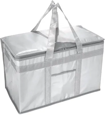Produktbild von Isolierte Kühltasche warm/kalt grau 58x38x36cm