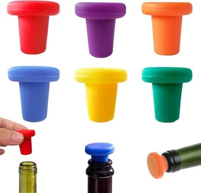 Image de Bouchons en silicone pour bouteilles - Bouchons en silicone universels pour bouteilles de bière et de vin