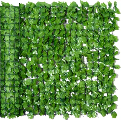 Produktbild von Outsunny Künstliche Hecke Sichtschutzhecke Terrasse Wanddekoration Wanddekoration Hellgrün 300 x 100 cm