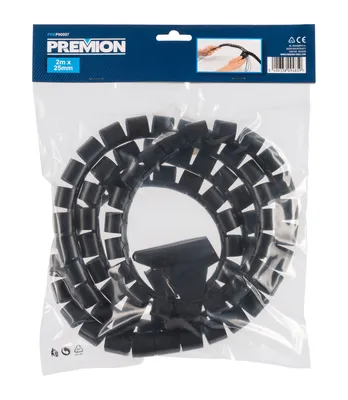 Immagine prodotto di PREMION PREP00007 - Tubo per cavi a spirale nero 2 m x 25 mm