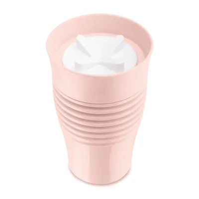 Produktbild von Koziol Safe To Go Thermobecher, Isolierbecher, Kaffeebecher, Trinkbecher, Thermo Becher, Kunststoff, Queen Pink / Baumwolle White, 400 ml, 3797365